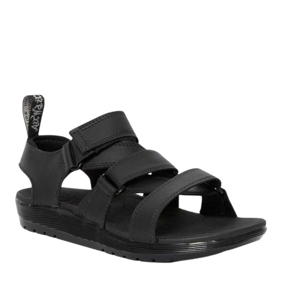dr martens black redfin sandals